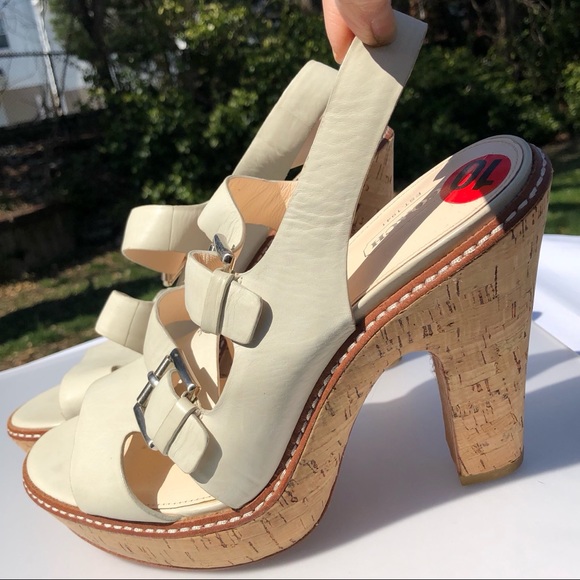 Coach Shoes - 🆕 Coach Katee Cork Platform Wedge Sandals White